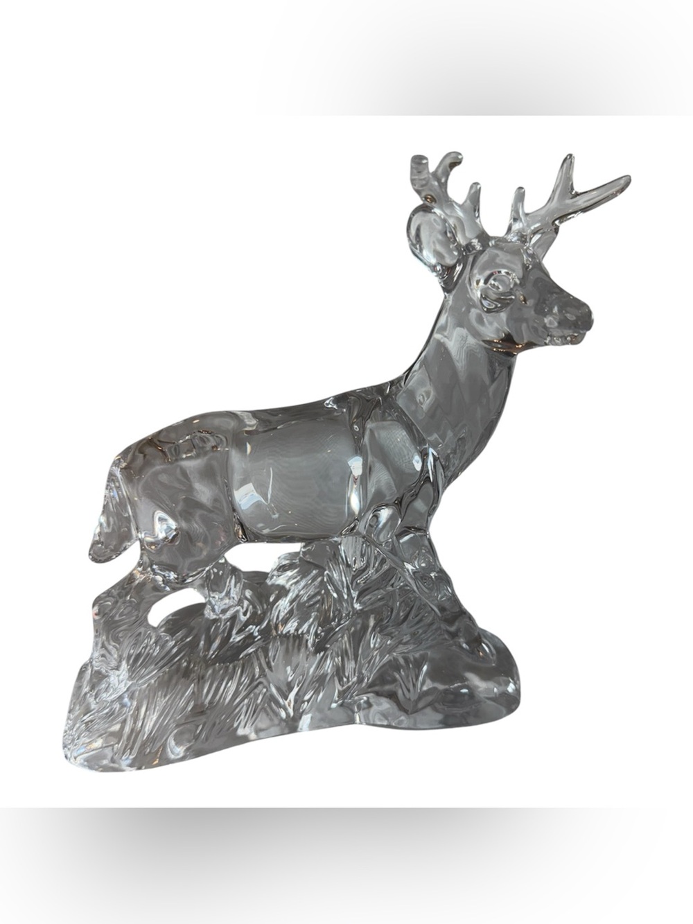 Princess House lead Crystal Wonders of the Wild statue Buck, male Deer